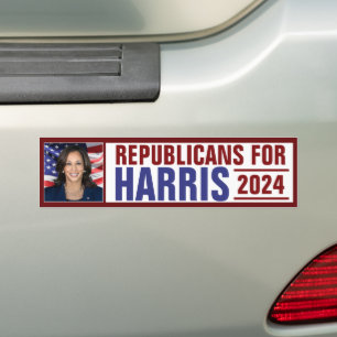 Republikeinen voor Kamala Harris President Foto 20 Bumpersticker