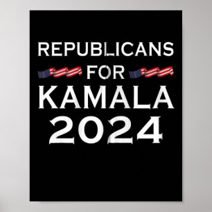 Republikeinen voor Kamala Harris W Waltz 2024 Zip Poster