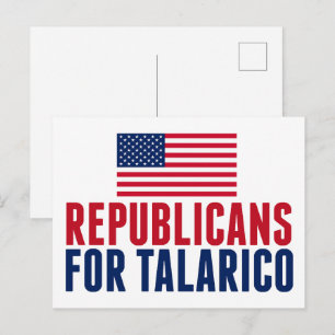 Republikeinen voor Talarico 2026 Senaatsverkiezing Briefkaart