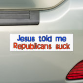 Republikeinen zijn waardeloos bumpersticker (Op auto)