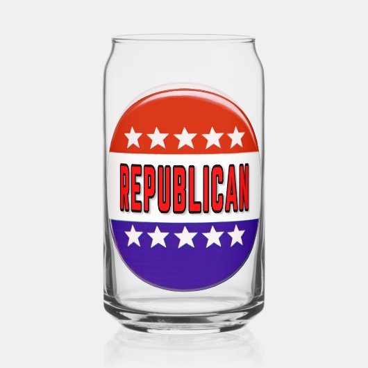 Republikeins Button Blikvorm Glas (Voorkant)