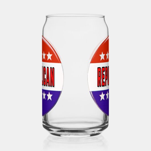 Republikeins Button Blikvorm Glas (Rechts)