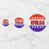 Republikeins Button Confetti (Achterkanten)