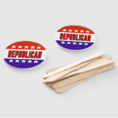 Republikeins Button Handwaaier (Niet-gemonteerd)