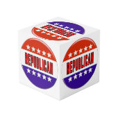 Republikeins Button Kubus (Achter hoekig)