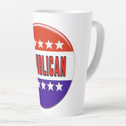 Republikeins Button Latte Mok (Rechterhoek)