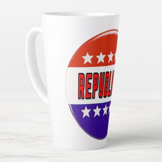Republikeins Button Latte Mok (Linkerhoek)