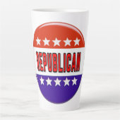 Republikeins Button Latte Mok (Voorkant)