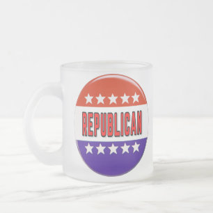 Republikeins Button Matglas Koffiemok