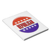 Republikeins Button Notitieblok (Schuin)