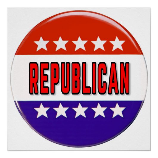 Republikeins Button Perfect Poster (Voorkant)