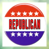 Republikeins Button Raamsticker (Vel 3)