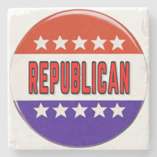 Republikeins Button Stenen Onderzetter