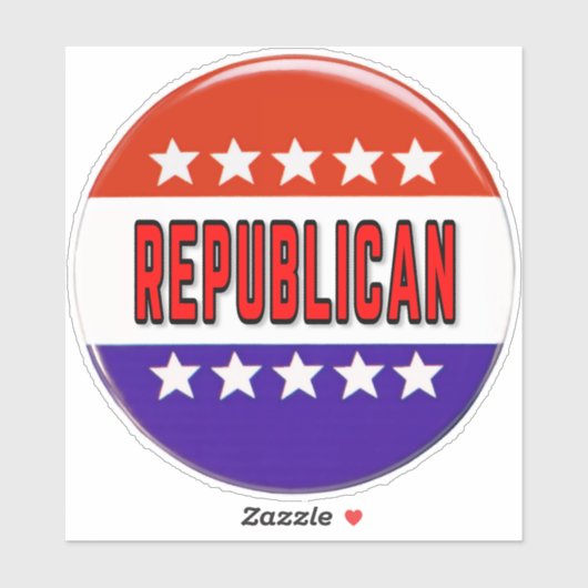 Republikeins Button Sticker (Vel)