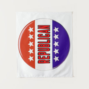 Republikeins Button Wandkleed