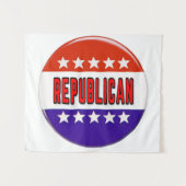 Republikeins Button Wandkleed (Voorkant (horizontaal))