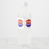 Republikeins Button Waterfles Etiket (Achterkant)