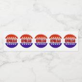 Republikeins Button Waterfles Etiket (Enkel label)