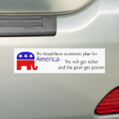 Republikeins economisch plan bumpersticker (Op auto)