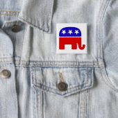 Republikeins Logo Vierkante Button 5,1 Cm (In situ)