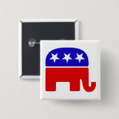 Republikeins Logo Vierkante Button 5,1 Cm (Voorkant /achterkant)