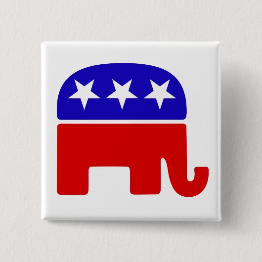 Republikeins Logo Vierkante Button 5,1 Cm (Voorkant)