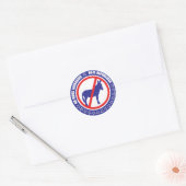 Republikeins stemmen ronde sticker (Envelop)