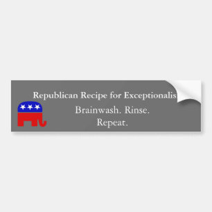 Republikeins "uitzonderlijk": Brainwash Bumpersticker