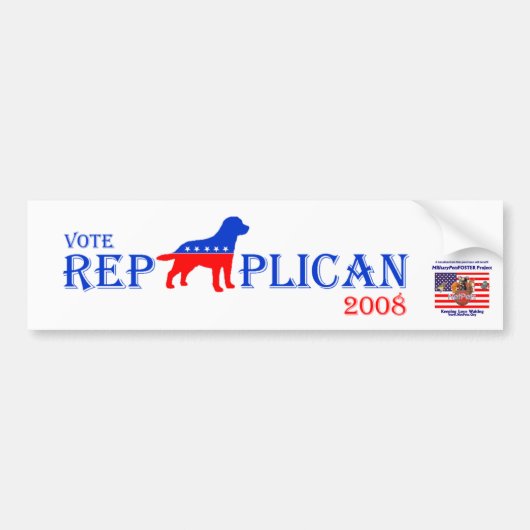 Republikeinse bumpersticker (Voorkant)