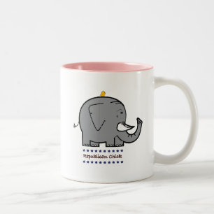 republikeinse griet tweekleurige koffiemok