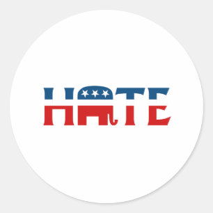 REpublikeinse haat Ronde Sticker