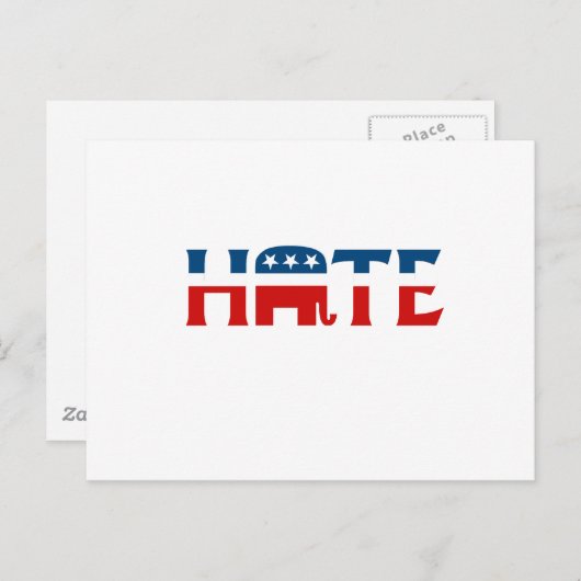 Republikeinse Hate Briefkaart (Voorkant / Achterkant)