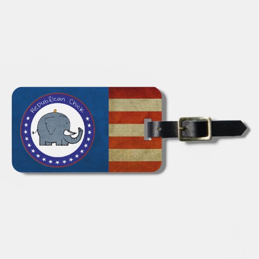 republikeinse kip bagagelabel (Voorkant horizontaal)