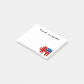Republikeinse Olifant Aangepaste Naam of Bericht Post-it® Notes (Schuin)