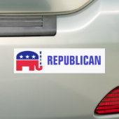 Republikeinse olifant bumpersticker (Op auto)