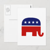 Republikeinse olifant/GP-olifant Briefkaart (Voorkant / Achterkant)