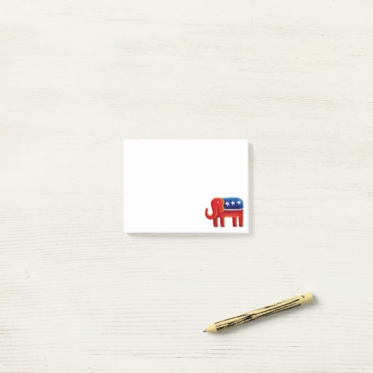 Republikeinse Olifant Post-it® Notes (Op bureau)