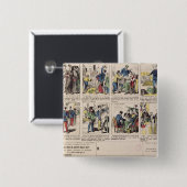 Republikeinse propaganda vierkante button 5,1 cm (Voorkant /achterkant)