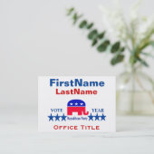 Republikeinse Sjablonen Visitekaartje (Staand voorkant)