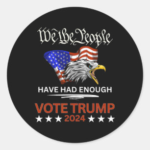 Republikeinse stem Trump 2024 We the People hebben Ronde Sticker