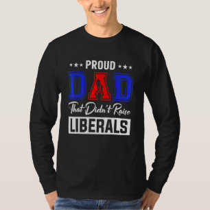 Republikeinse trotse vader die geen liberale Manne T-shirt
