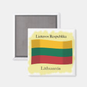 République de Lituanie, aimant à drapeau (Recto/Verso)