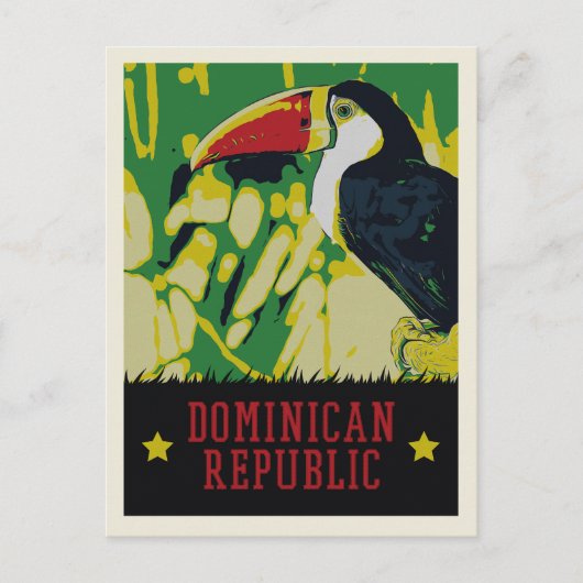 République Dominicaine Carte postale tucan extraor (Devant)