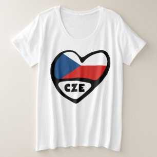 République tchèque Code pays Coeur du drapeau, CZE