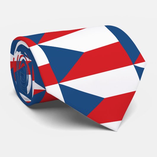République tchèque - Cravate du drapeau Česká repu (Roulé)