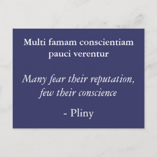 Reputatie of geweten - Pliny quote Briefkaart