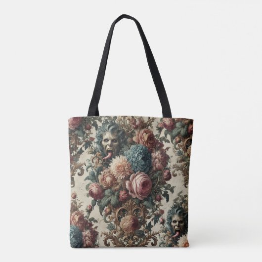 Requiem Rhapsody - Gotisch Barok Bloemenbeest Draagtas (Achterkant)