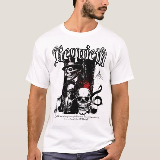 Requiem Skull Gentleman Artwork T-shirt (Voorkant)