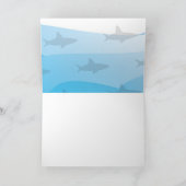 Requin à Santa Hat Carte de vacances pliée Noël (Intérieur)