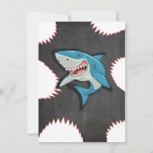 Requin Anniversaire Piscine Fête Invitations (Dos)